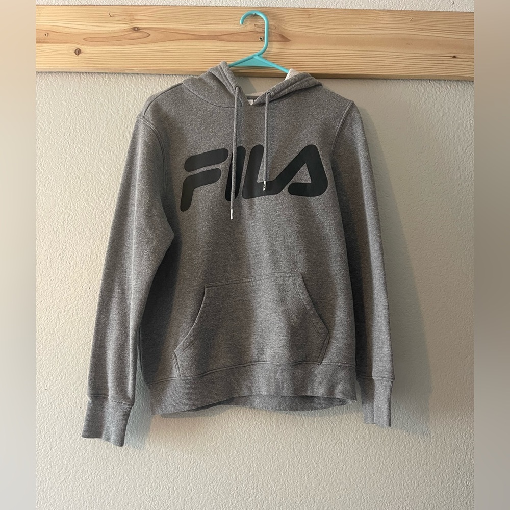 Grey Fila hoodie, size medium